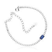 Bratara tennis argint cu piatra albastra DiAmanti SMT-1021S-B-AS